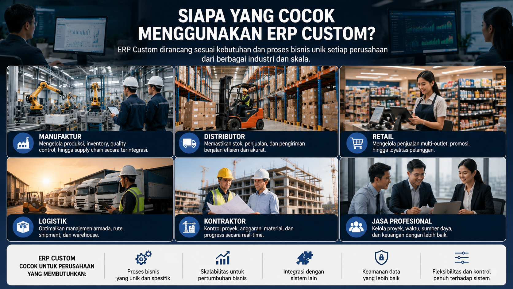 Siapa yang Cocok Menggunakan ERP Custom