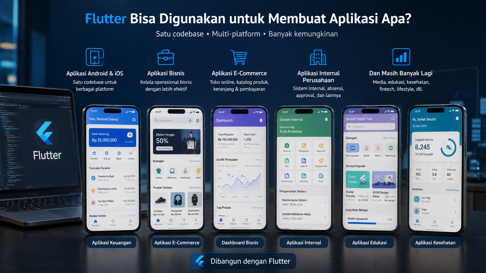Flutter Bisa Digunakan untuk Membuat Aplikasi Apa ?