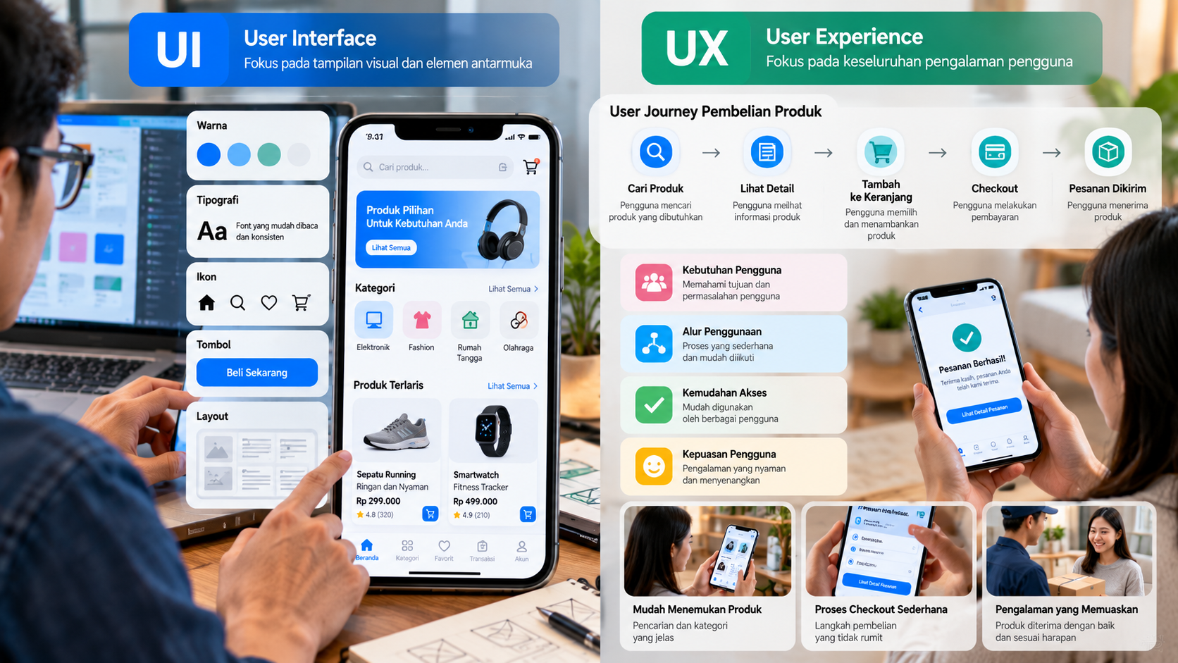 Contoh Perbedaan UI UX dalam Aplikasi