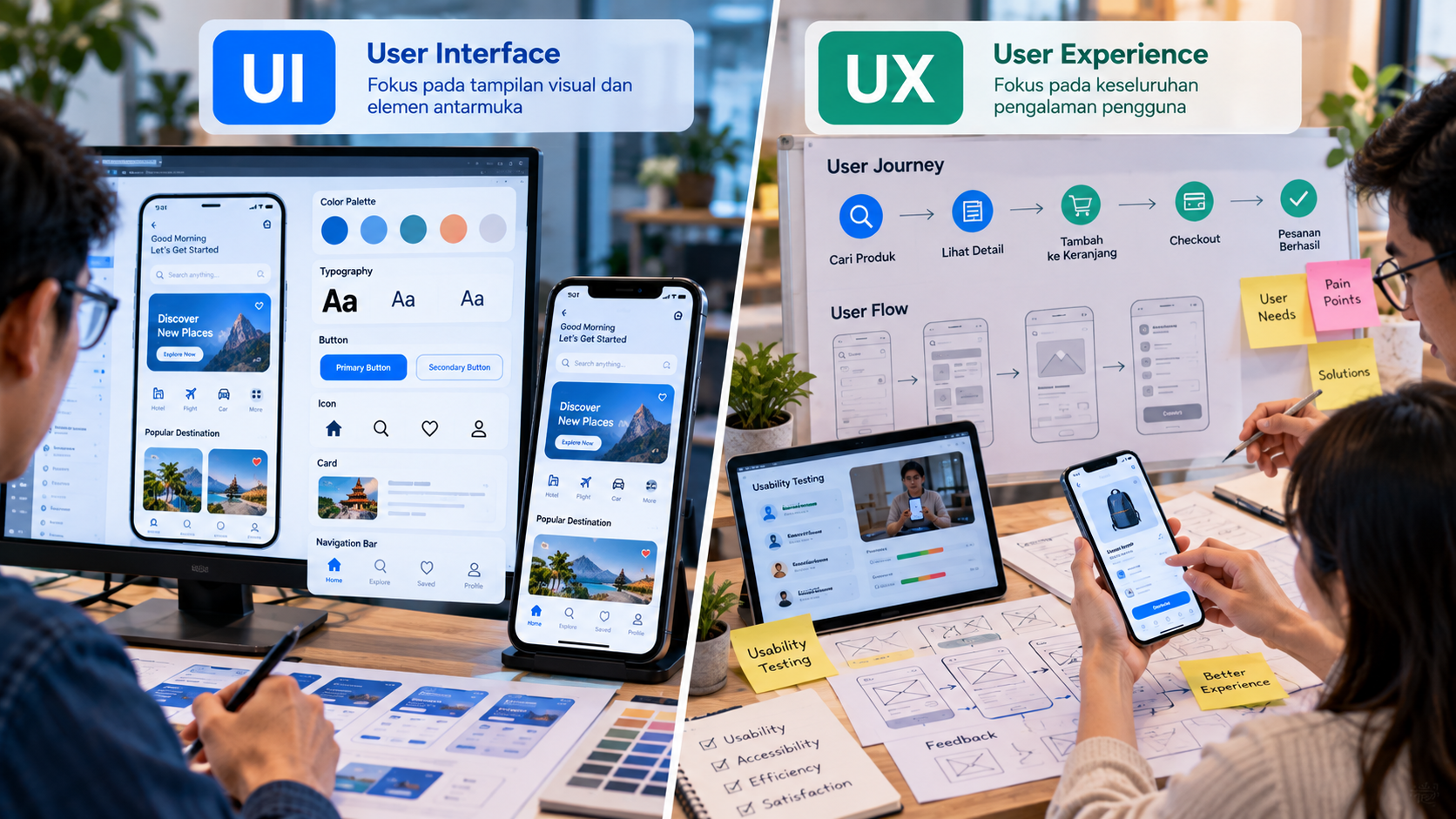 Perbedaan UI UX: Pengertian dan Contoh Lengkap